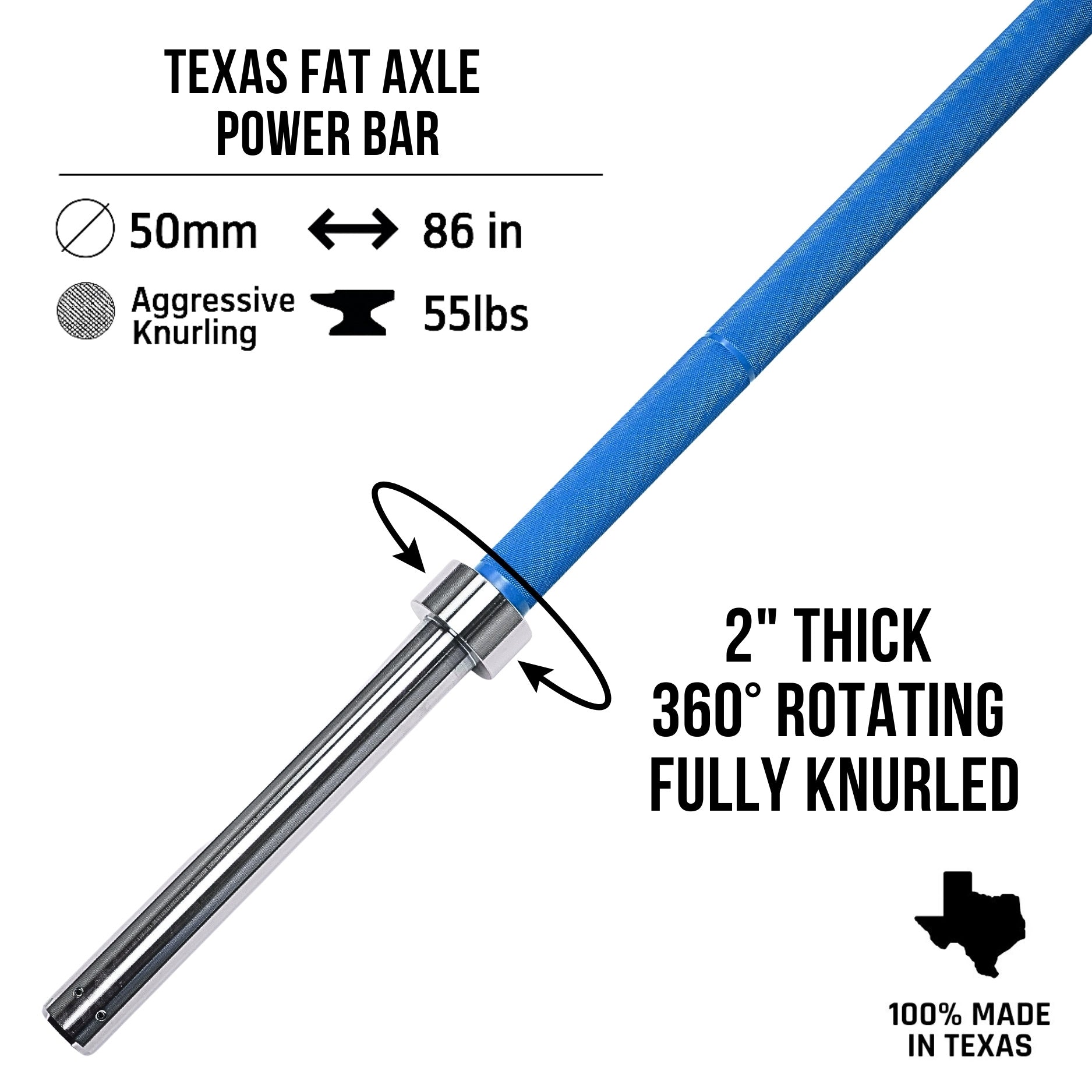 Texas 2" Fat Axle Power Bar