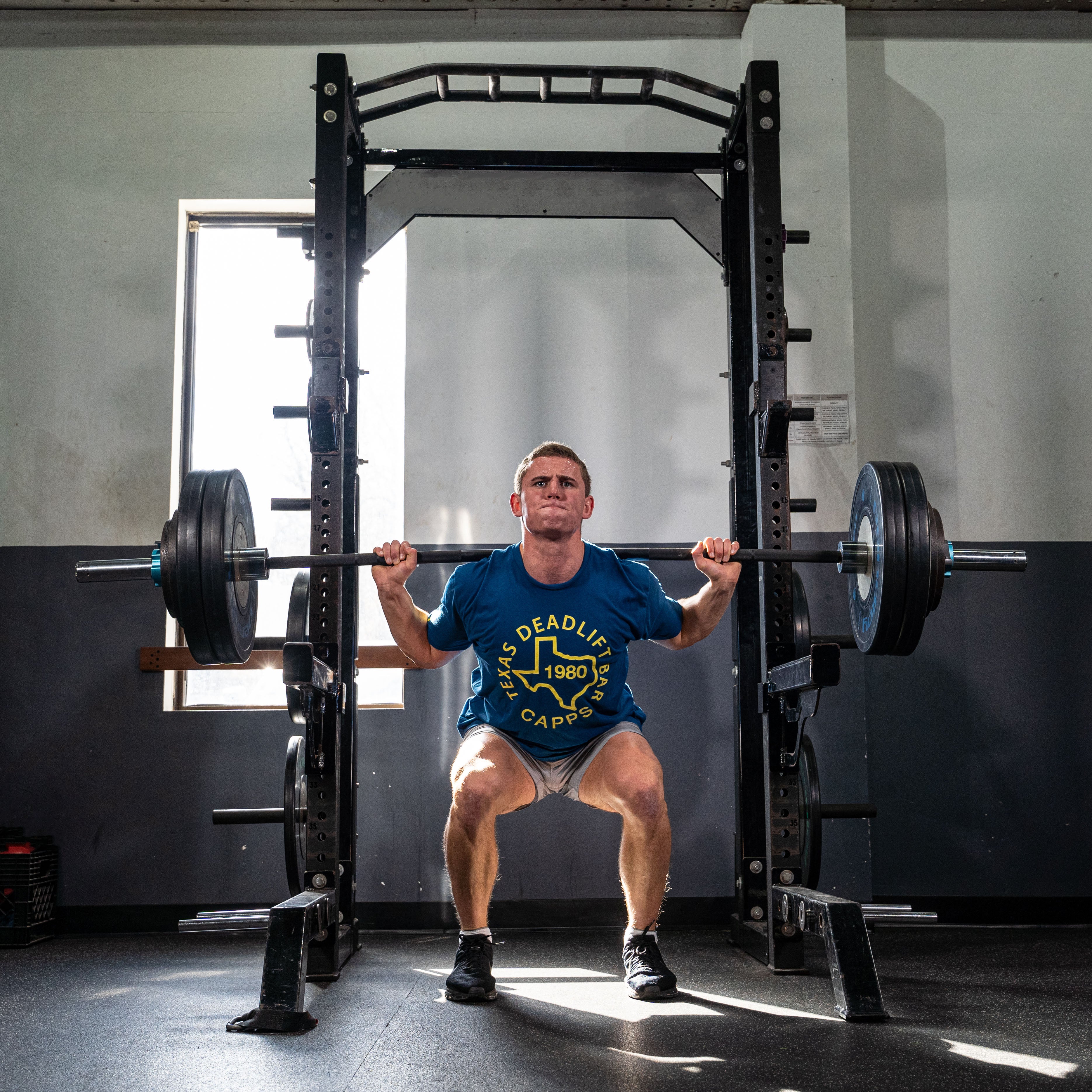 BLEMISHED Texas Squat Bar - Black Zinc Shaft/Chrome Sleeves